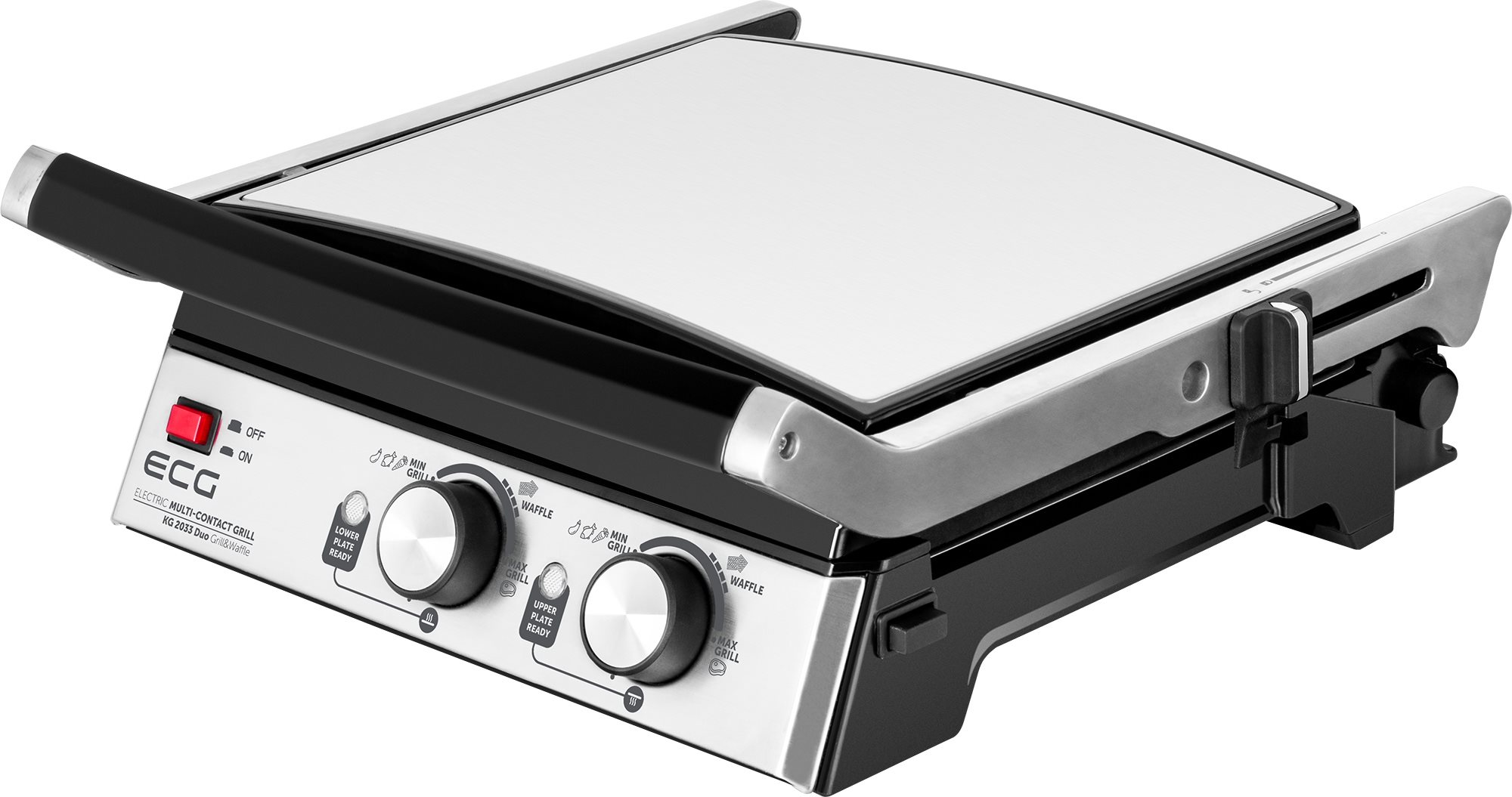 Image Grill electric ECG Duo Grill & Waffle KG 2033 Inox/Black