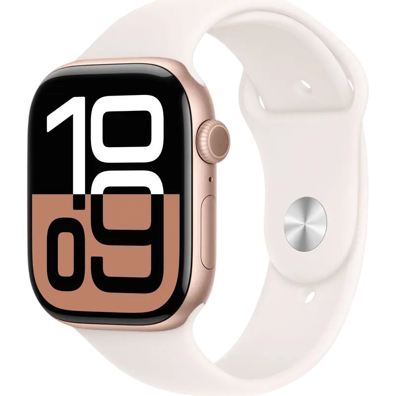 Image Умные часы Apple Watch Series 10 GPS 42mm MWWH3 Rose Gold Aluminum with Light Blush Sport S/M