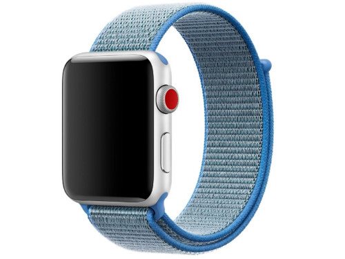 Image Ремешок Helmet for Apple Watch Nylon Loop Strap 42/44/45mm Light Blue