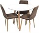 Image Set de bucatarie Evelin DT 404-1 + 3 scaune XR-154WO Dark Beige 12