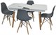 Image Комплект для кухни Evelin DT 431-1R Wo + 4 стула LC-021 Grey