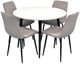 Image Set de bucatarie Evelin DT 402-3 + 4 scaune XR-154B Light Grey 48