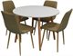 Image Комплект для кухни Evelin DT 402-1 + 4 стула XR-154 WO Beige 9