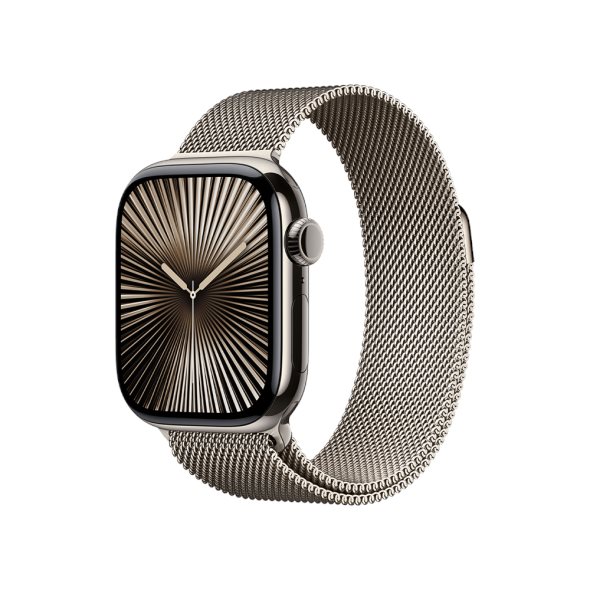 Image Умные часы Apple Watch Series 10 GPS+LTE 46mm MWYC3 Natural Titanium Natural Milanese Loop M/L