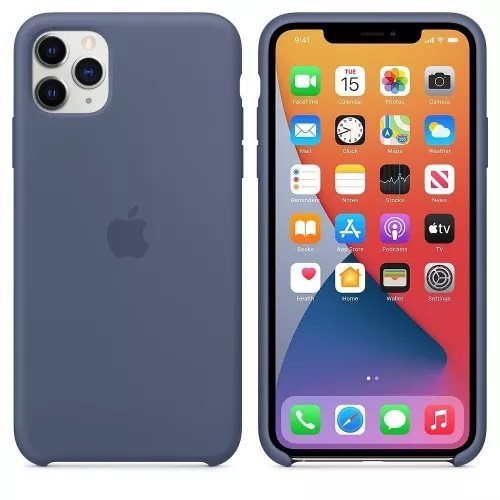 Image Чехол Helmet Liquid Silicone Grid for Apple iPhone 11 Pro Blue