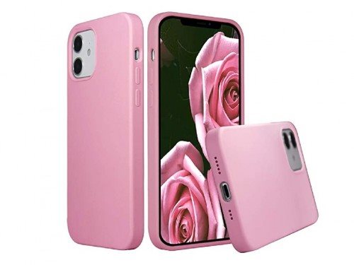 Image Чехол Helmet Liquid Silicone Apple iPhone 12 Rose