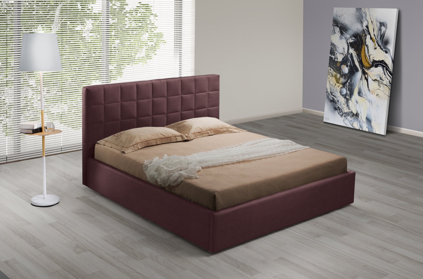 Image Кровать Montella Eskel Riviera 63 160x200 Dark Purple Gray