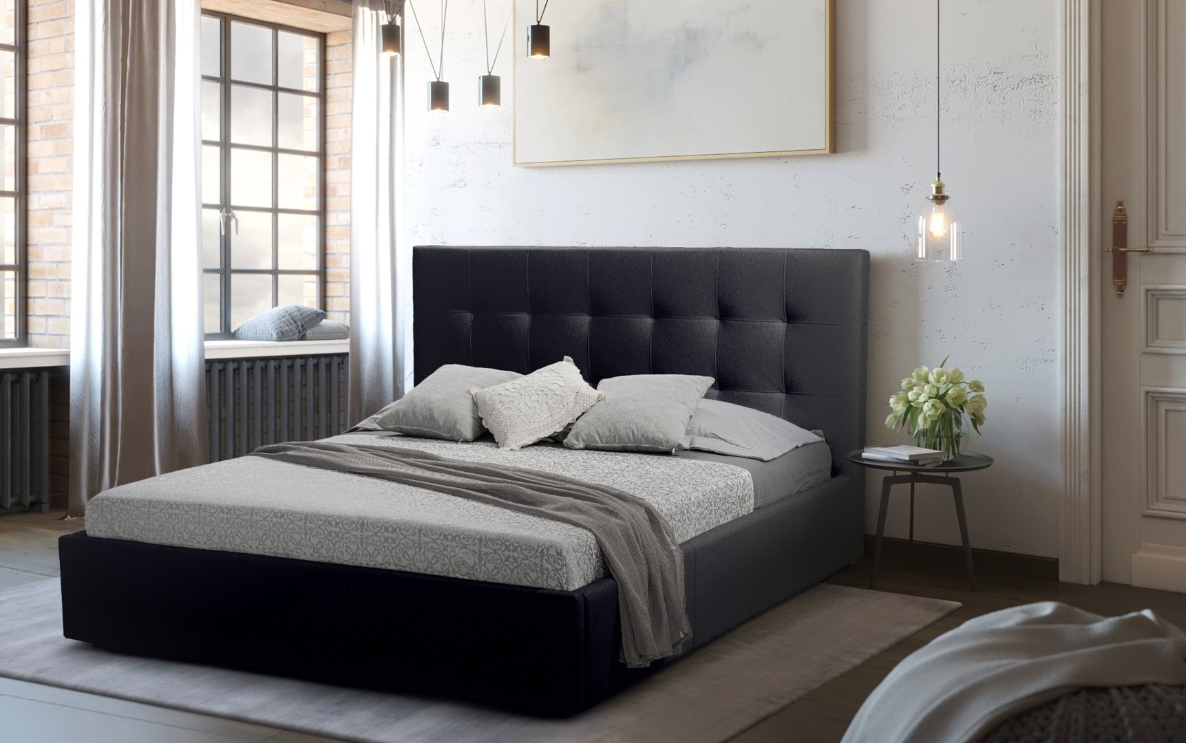 Image Pat Montella New City Monolith 97 160x200 Dark Graphite