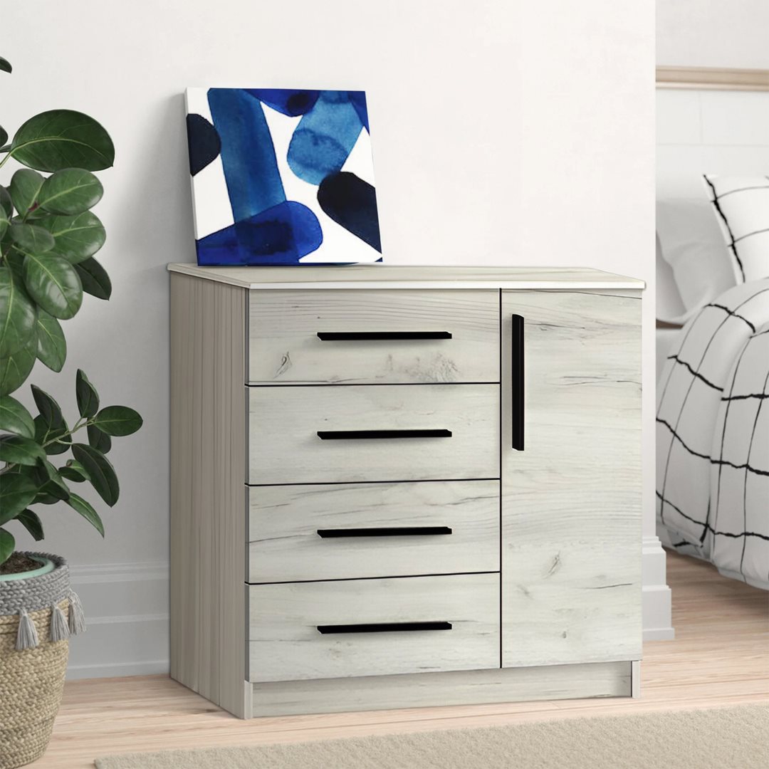 Image Комод Modern Кенон 4+1S Дуб Крафт Белый