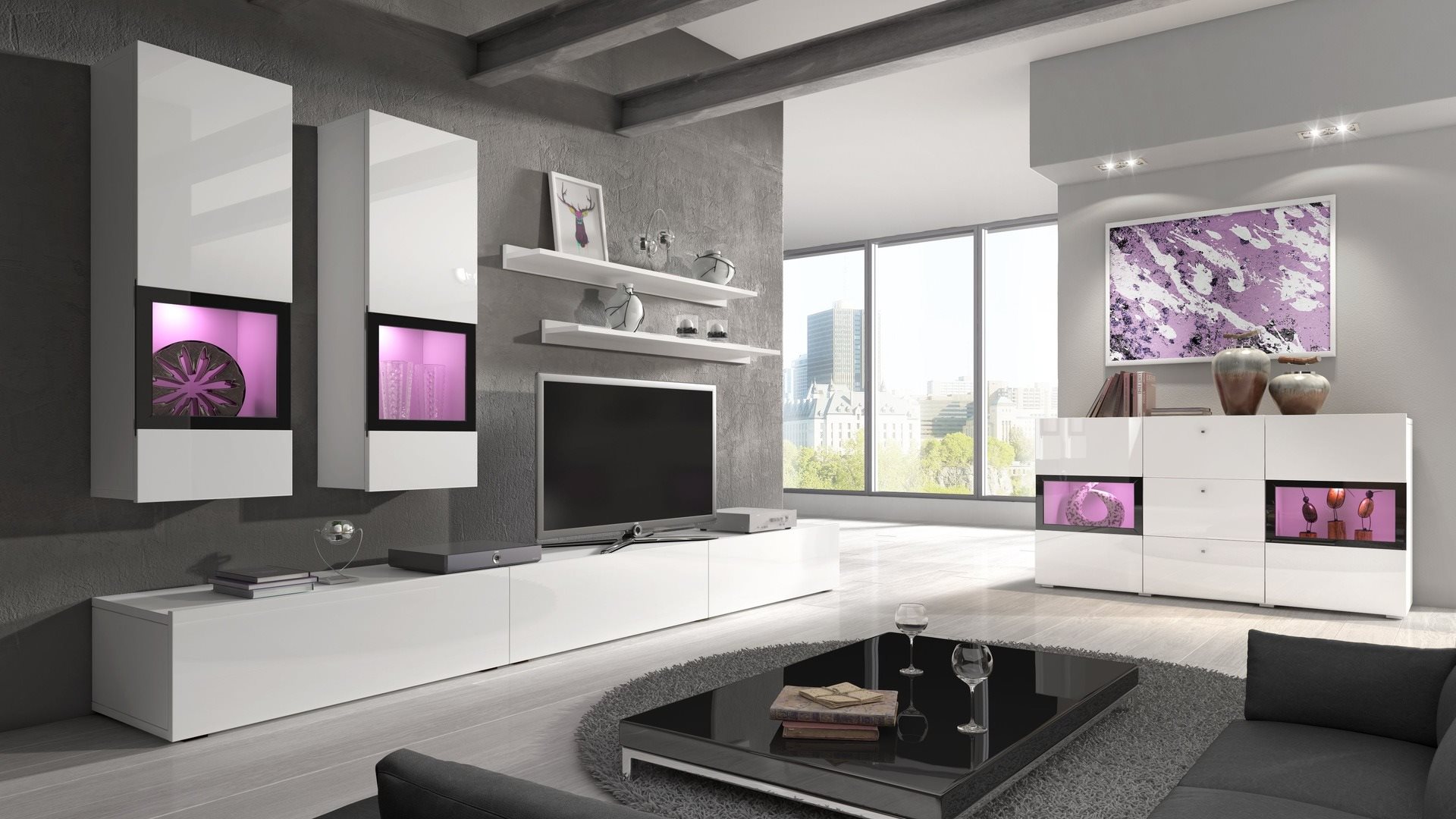 Image Стенка Helvetia Baros №10 2.7m White/White Gloss