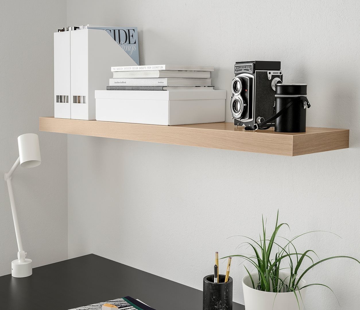 Image Полка Ikea Lack 110x26 Bleached Oak