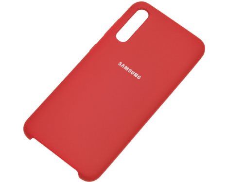 Image Husă Helmet Grid Samsung Galaxy A50S Liquid Silicone Red