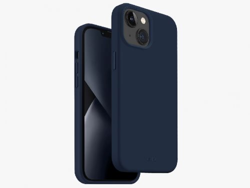 Image Чехол Uniq iPhone 14 Liquid Silicone Lino Marine Blue