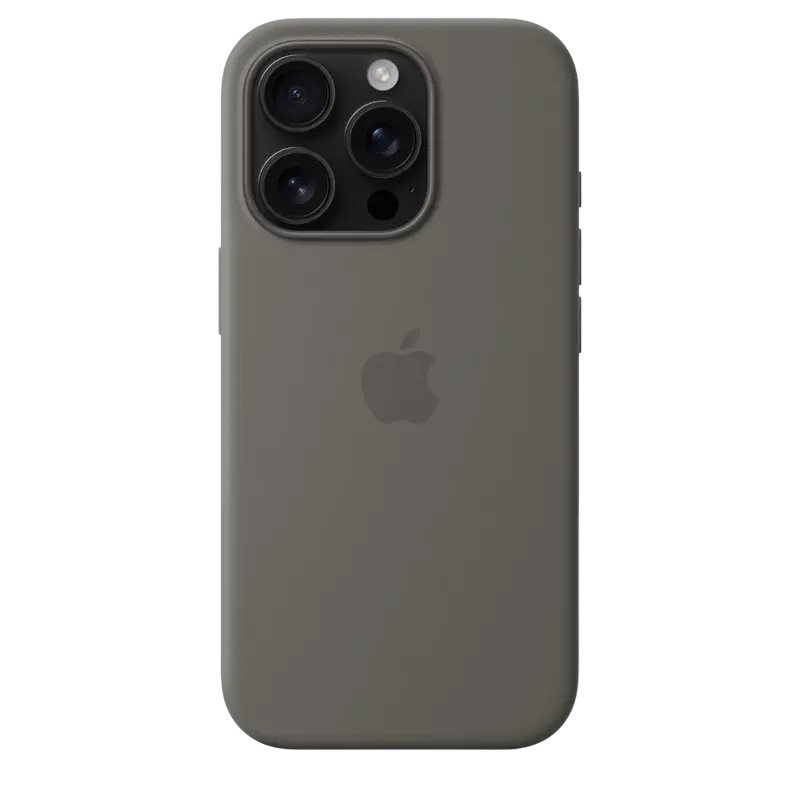 Image Чехол Original iPhone 16 Pro Silicone Case with MagSafe Stone Gray