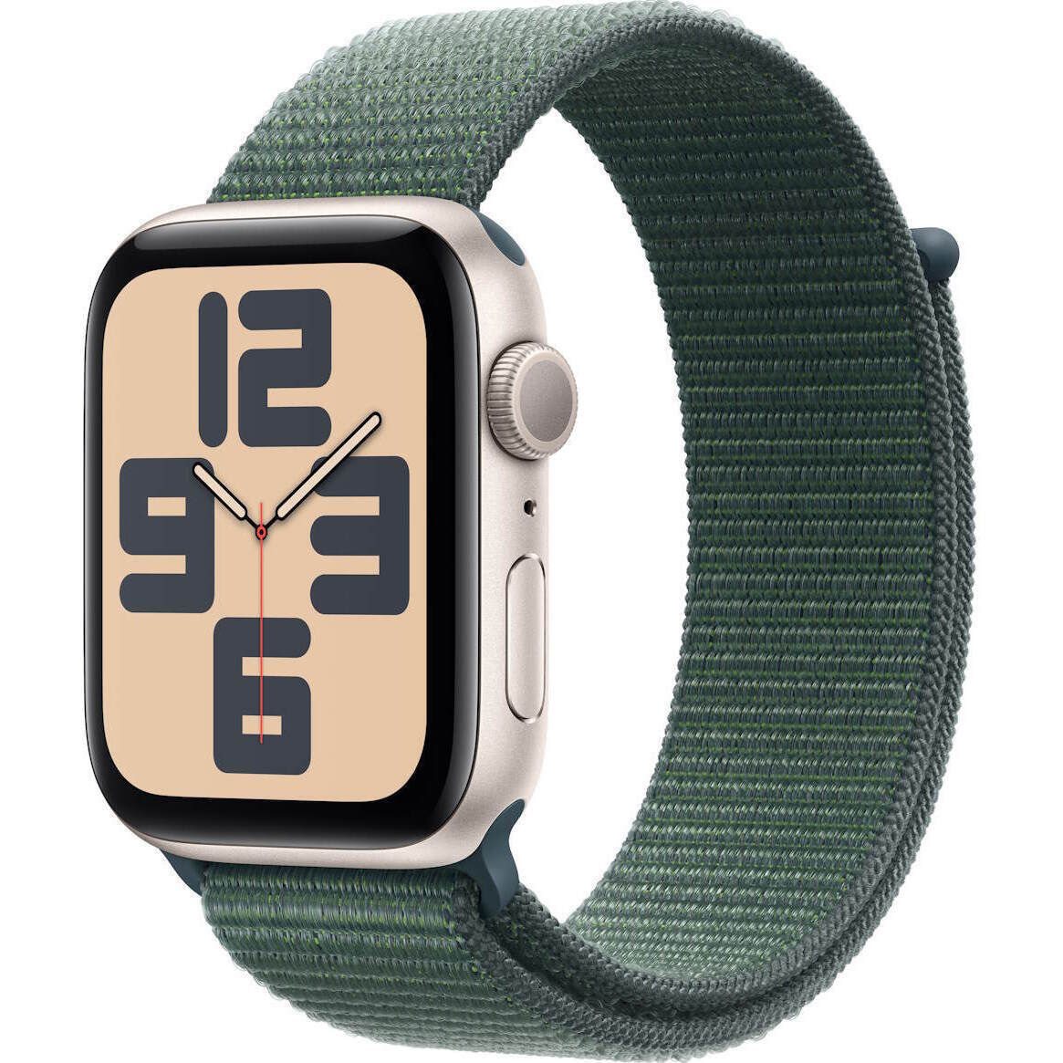 Image Умные часы Apple Watch SE (2024) GPS 44mm MXEW3 Starlight Aluminium Lake Green Sport Loop