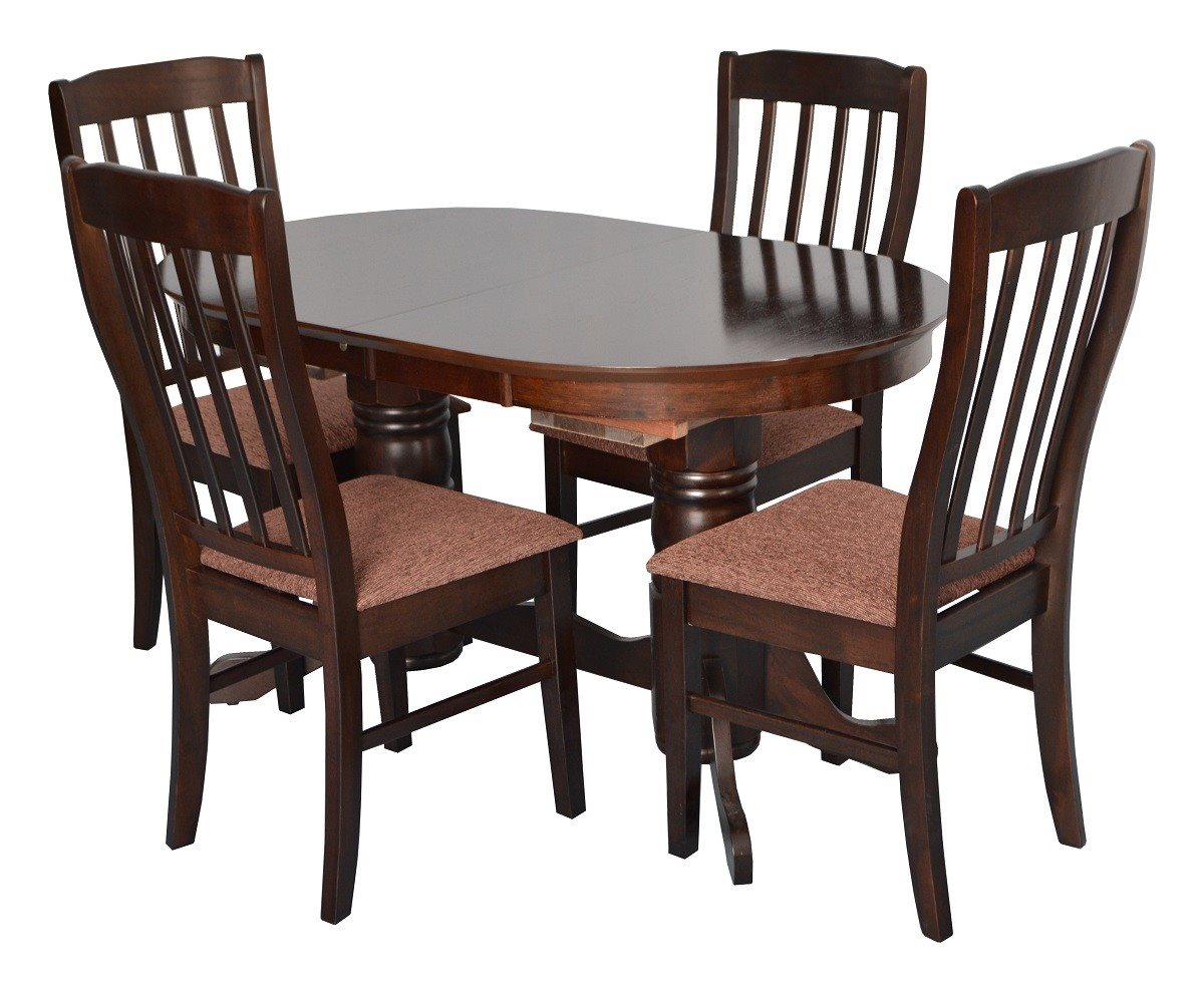 Image Set de bucatarie Evelin HV-31N Chocolate + 4 scaune WENYI Chocolate/F-789 Brown