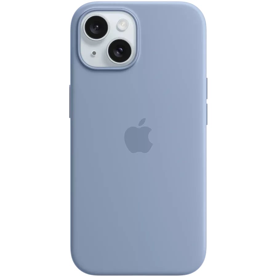Image Чехол Original iPhone 15 Silicone Case with MagSafe Winter Blue