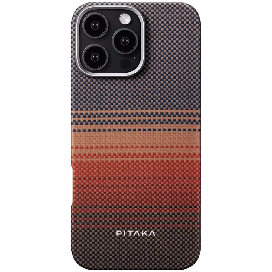 Image Чехол Pitaka Tactile Woven Apple iPhone 16 Pro Sunset
