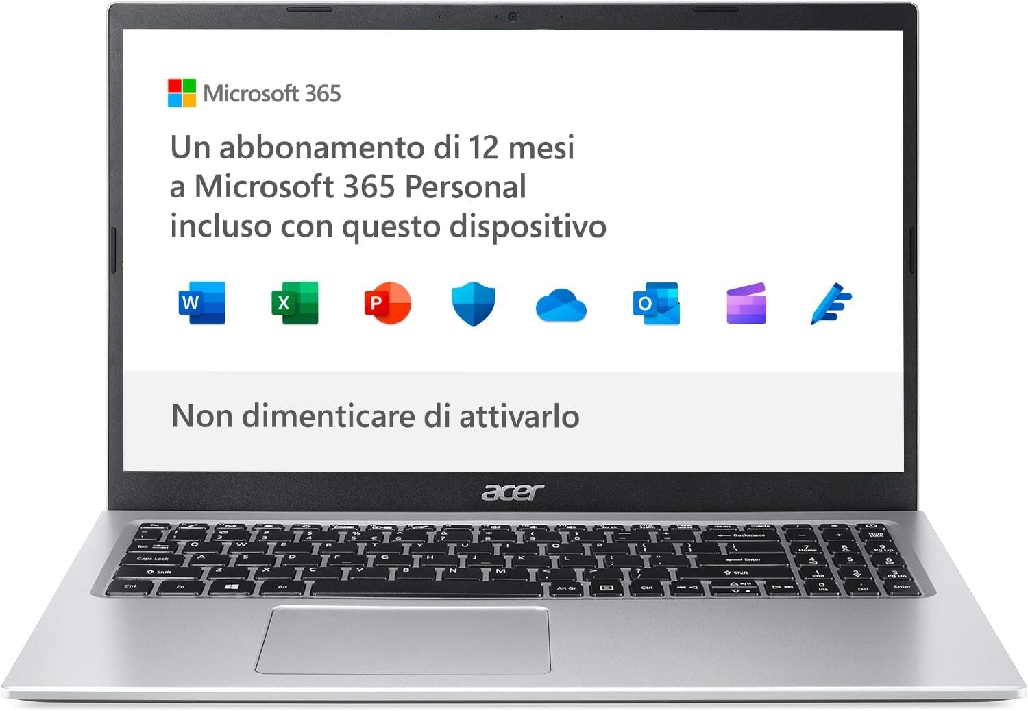 Image Ноутбук Acer Aspire 1 A115-32-C56R (N4500, 4Gb, 128Gb) Pure Silver