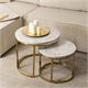 Image Măsuţă de cafea Mebel Elite Olis White Marble/Golden