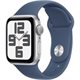 Image Ceas inteligent Apple Watch SE (2024) GPS+LTE 40mm MXGG3 Silver Aluminium Case Denim Sport Band M/L