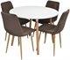 Image Комплект для кухни Evelin DT 402-1 + 4 стула XR-154WO Dark Beige 12