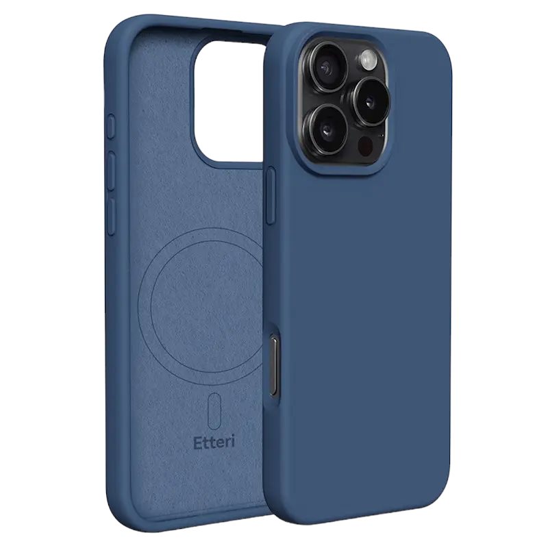 Image Чехол Etteri Apple iPhone 16 Pro Silicone Dark Blue