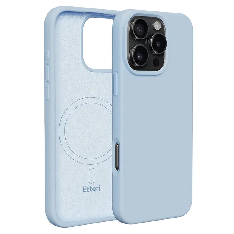 Image Чехол Etteri Apple iPhone 16 Pro Max Silicone Light Blue