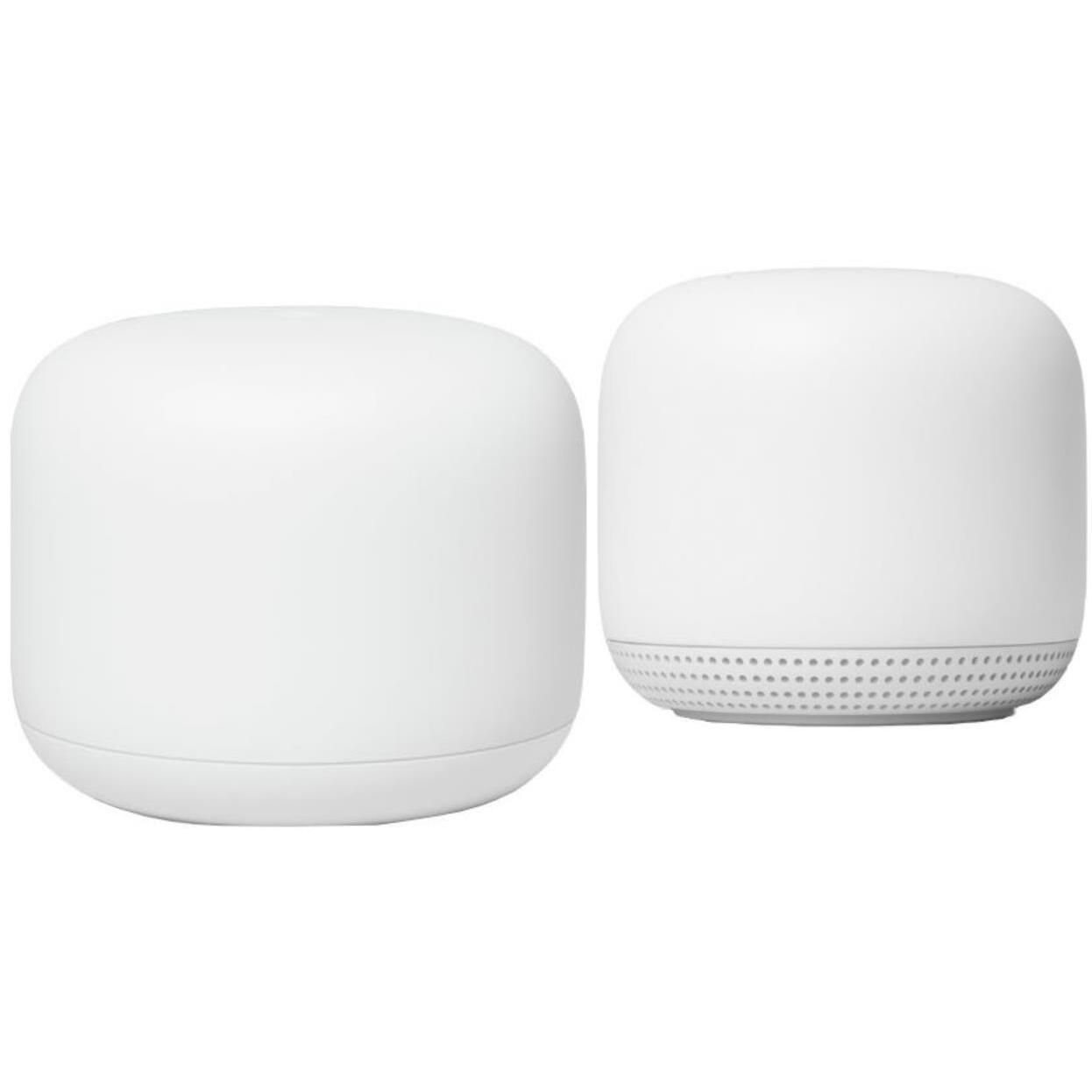 Image Sistem Wi-Fi Mesh Google Nest WiFi Router and Point (2 pack) White