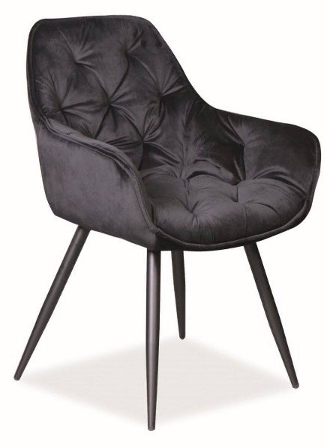Image Scaun de bucatarie Signal Cherry Velvet Black
