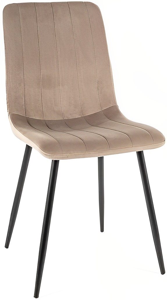 Image Стул для кухни Signal Alan Velvet Dark Beige/Black