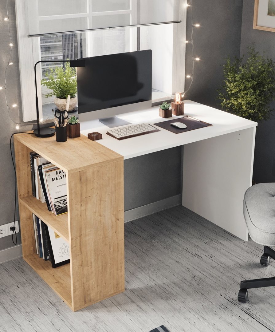 Image Masa de birou Fabulous Smyrna Pine/White