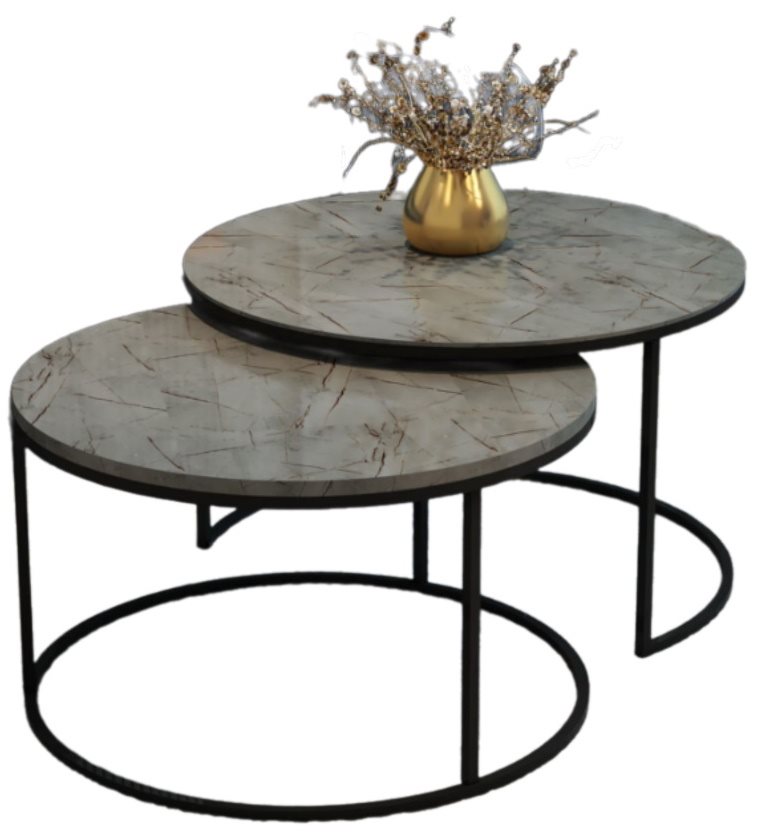 Image Set masute pentru reviste Prestige Gordion 2 Dark Grey Marble/Black