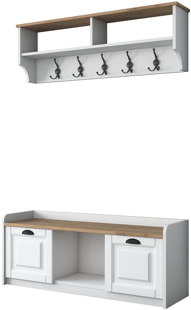 Image Прихожая Mirage Meble P2/M1 White/Walnut