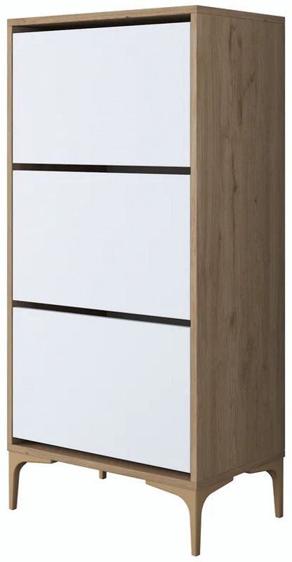 Image Тумба для обуви Mirage Meble EB108 Walnut/White