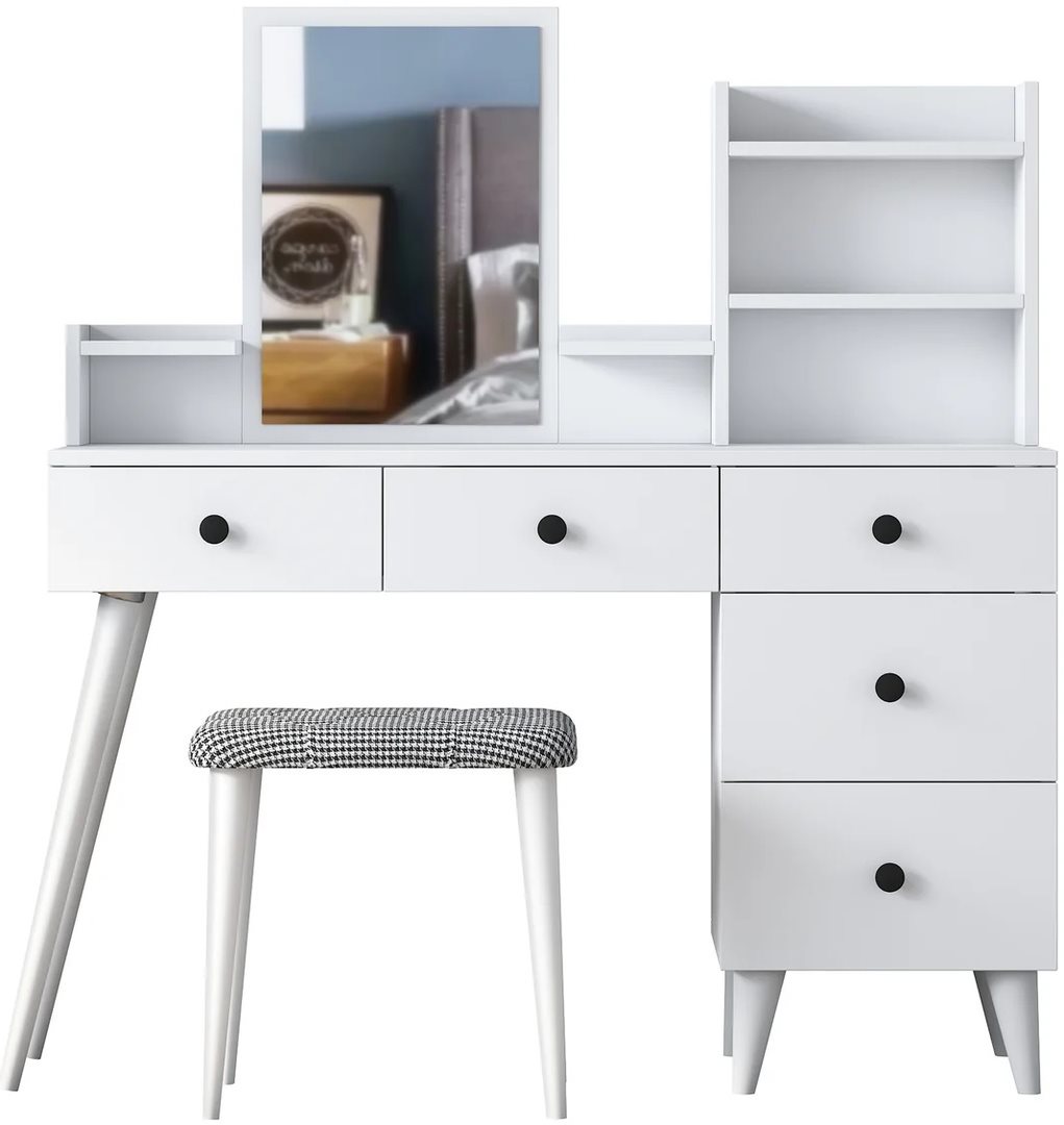 Image Măsuţă de toaletă Mirage Meble BJ101 White/Black