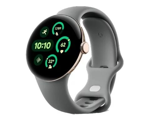 Image Умные часы Google Pixel Watch 3 45mm Wi-Fi Champagne Gold Aluminum Hazel Band