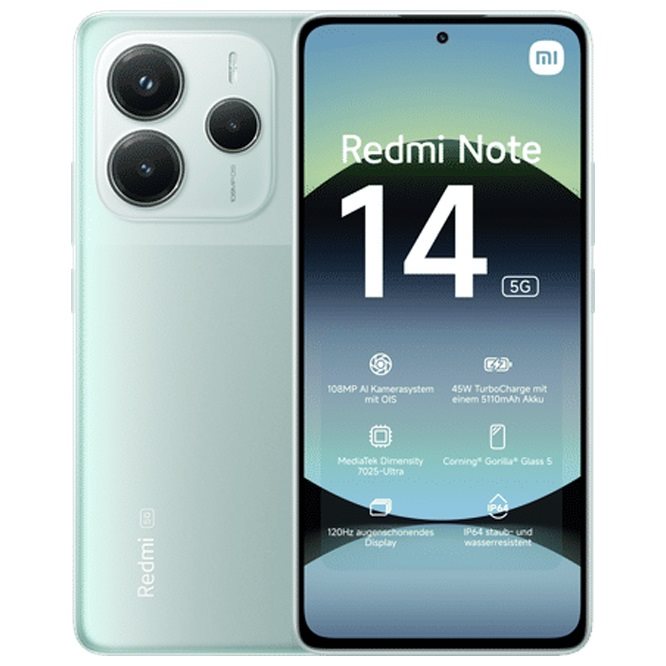 Image Мобильный телефон Xiaomi Redmi Note 14 5G 8/256GB Green