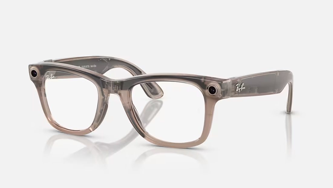 Image Ochelari inteligenți Ray-Ban Meta Wayfarer Shiny Warm Stone, Transitions Watermelon Red RW4006 150-M