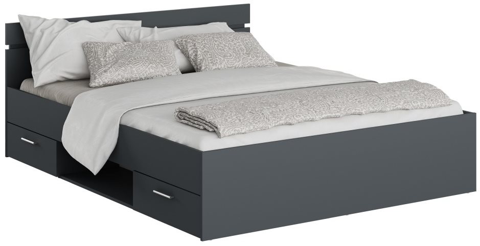 Image Кровать Tempo Kondela Michigan 160x200 Graphite
