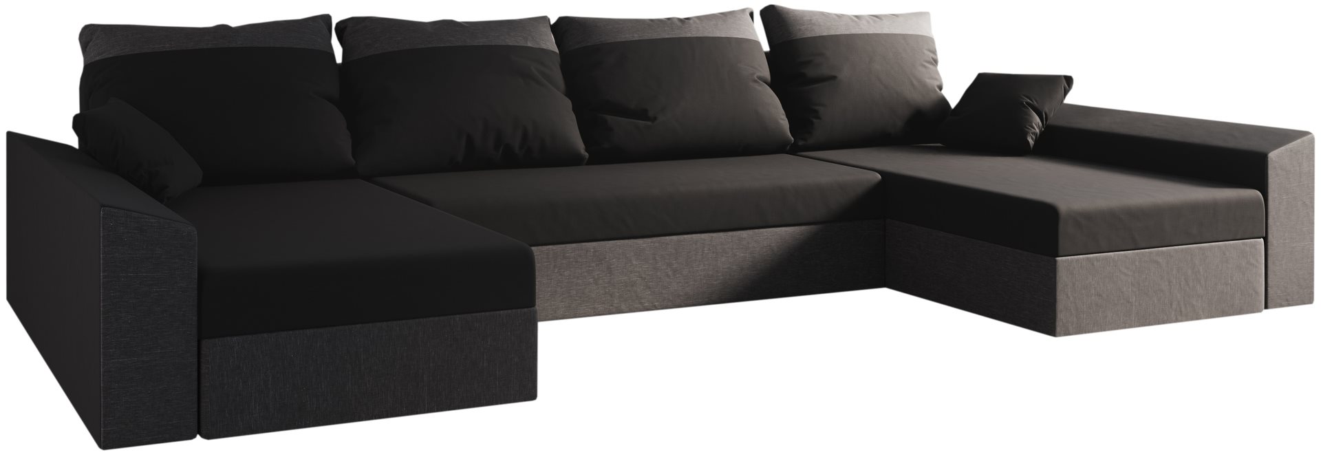 Image Canapea in forma de U Space Meble Paul U Sawana 14/Sawana 05 Black/Gray Dark