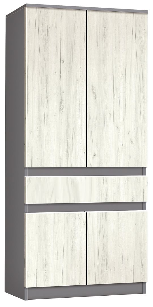 Image Шкаф Modern Komfi 80cм Slate Gray/Craft Oak White