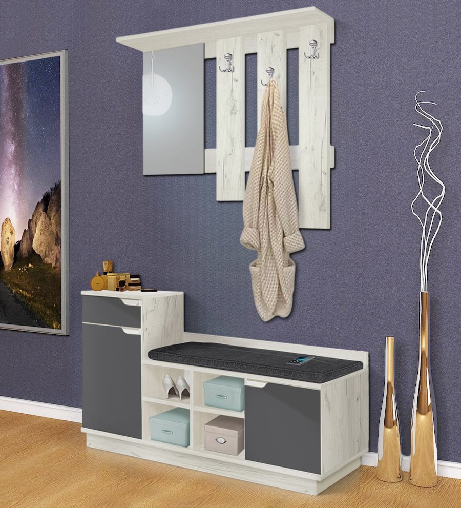Image Antreu Modern Visit Craft Oak White/Asphalt