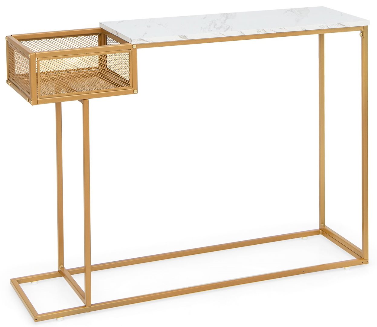 Image Masă consolă Costway JV11081GD Gold/White