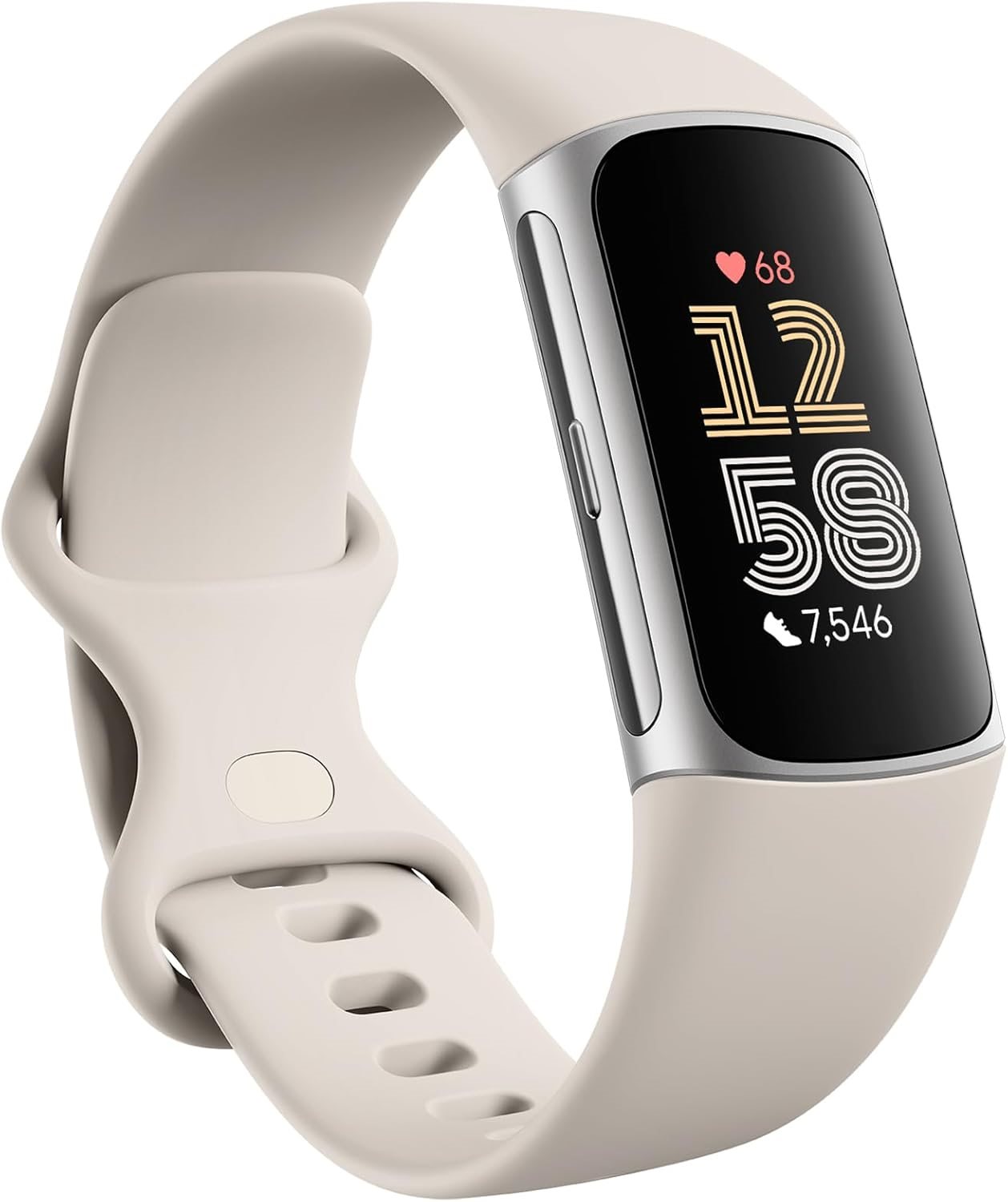 Image Brățară pentru fitness Fitbit Charge 6 Porcelain, Silver Aluminum