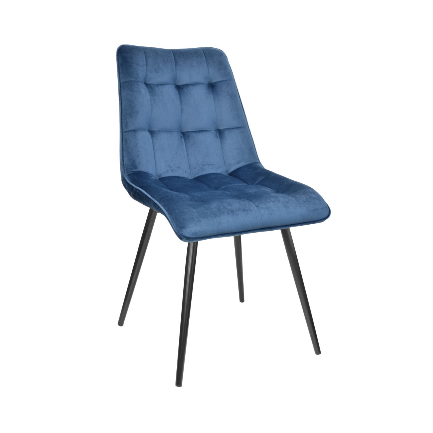 Image Scaun Airis Catifea Blue HLR63 + Black Legs