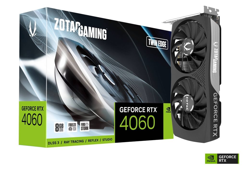 Image Placă video ZOTAC GeForce RTX 4060 (8 ГБ, GDDR6) Twin Edge