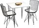 Image Set de bucatarie Prestige Metal Chair Star Leg 70x75cm 1+2 White/Black
