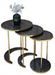 Image Набор журнальных столиков Prestige Bendir 3 Black Marble/Gold
