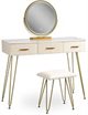 Image Туалетный столик Mebel Elite Sandy Cream/Golden